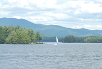 Lake Winnipesaukee, NH - Sailboat on Lake Winnipesaukee